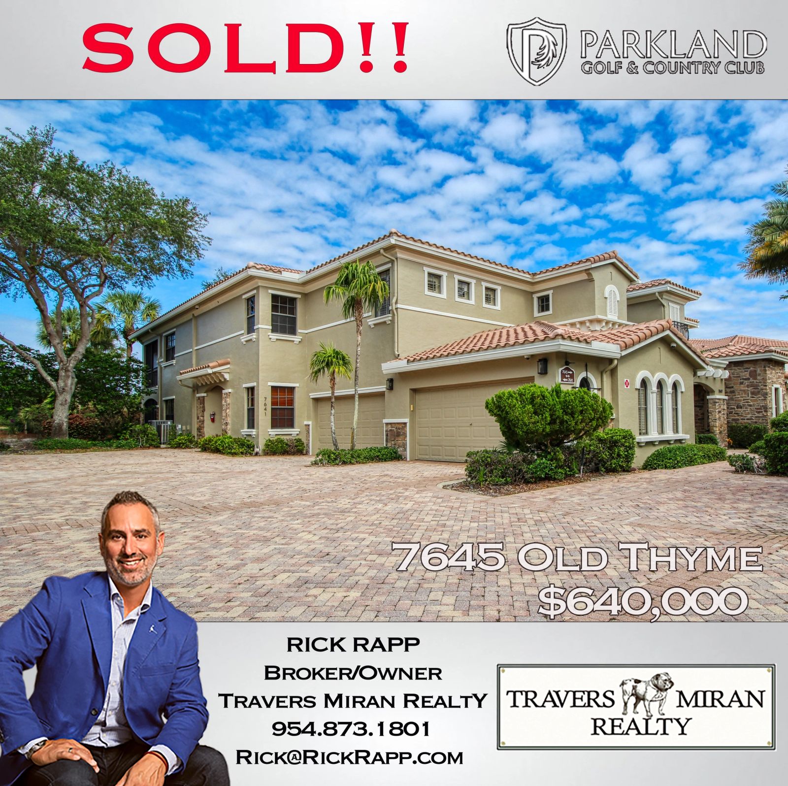 Recent Parkland Golf & Country Club sale by Rick Rapp